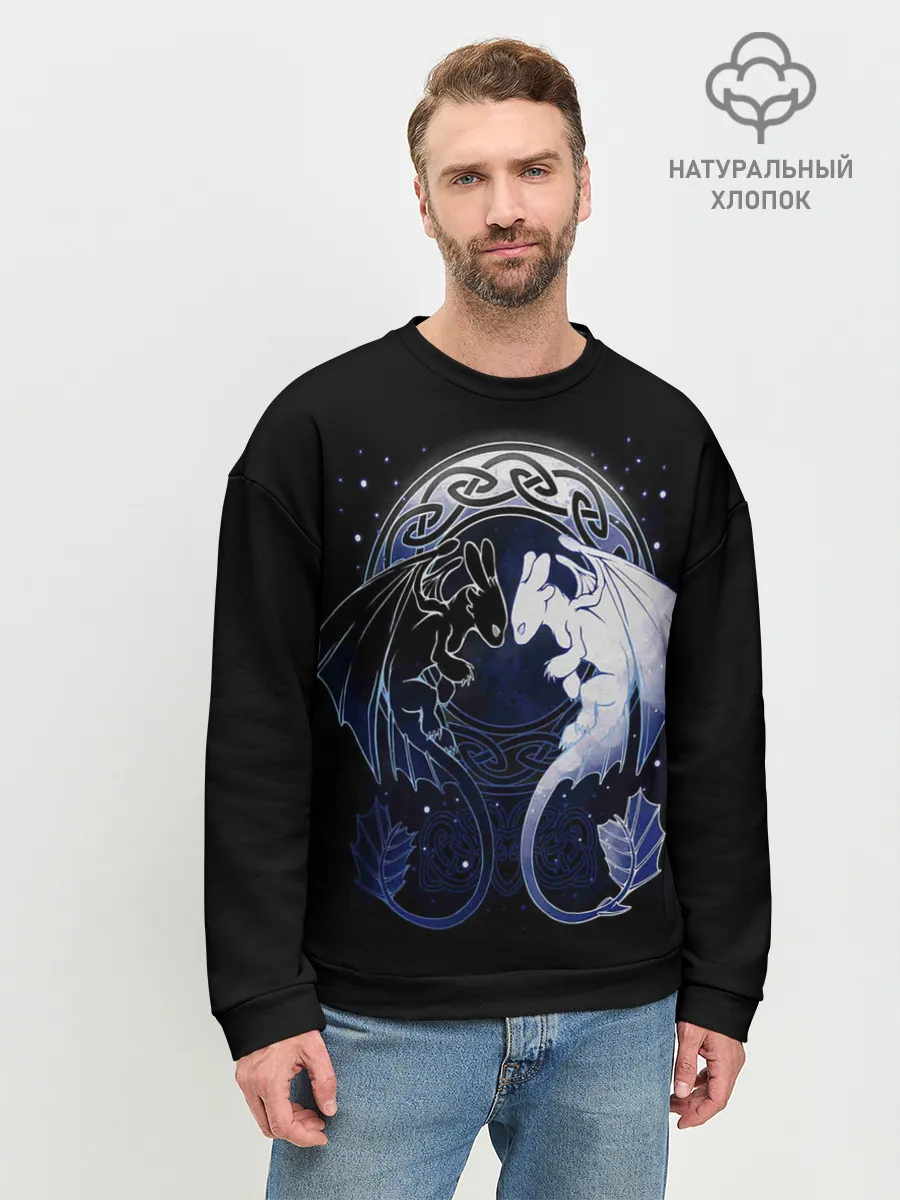 Мужской свитшот базовый / Как приручить дракона
