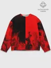 Мужской свитшот базовый / BLACK RED FIRE