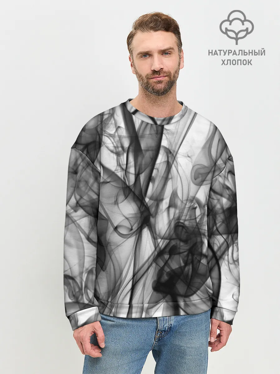 Мужской свитшот базовый / SMOKE ABSTRACTION