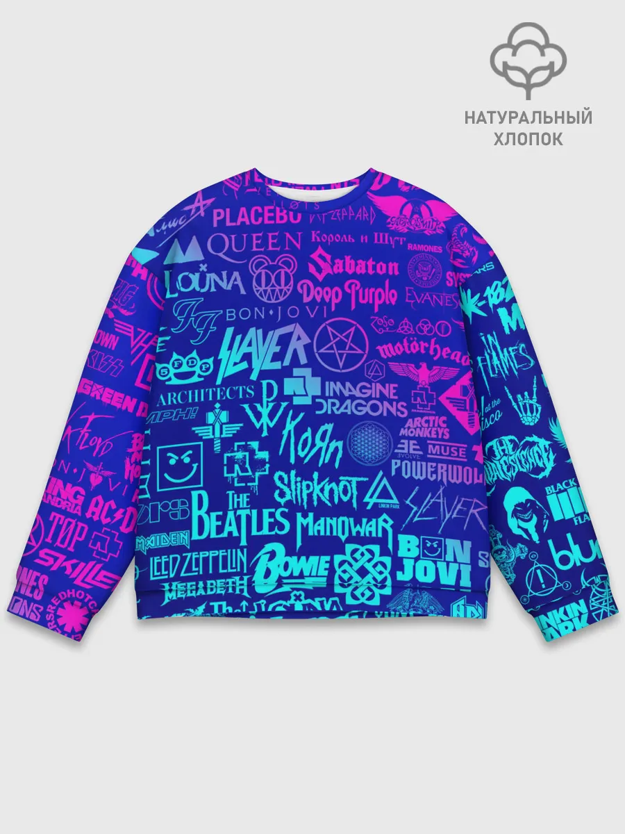 Мужской свитшот базовый / ЛОГОТИПЫ РОК ГРУПП