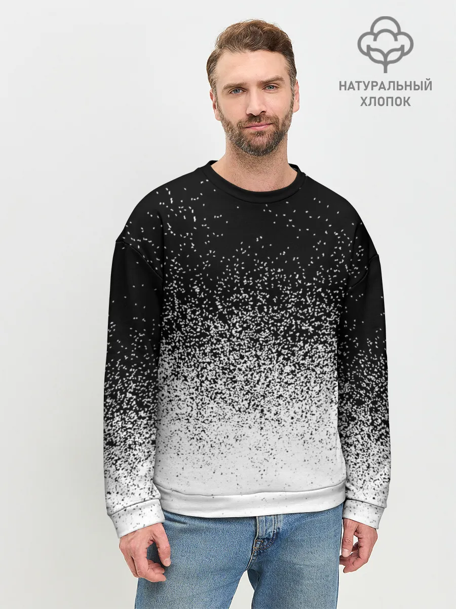 Мужской свитшот базовый / BLACK AND WHITE ABSTRACTION