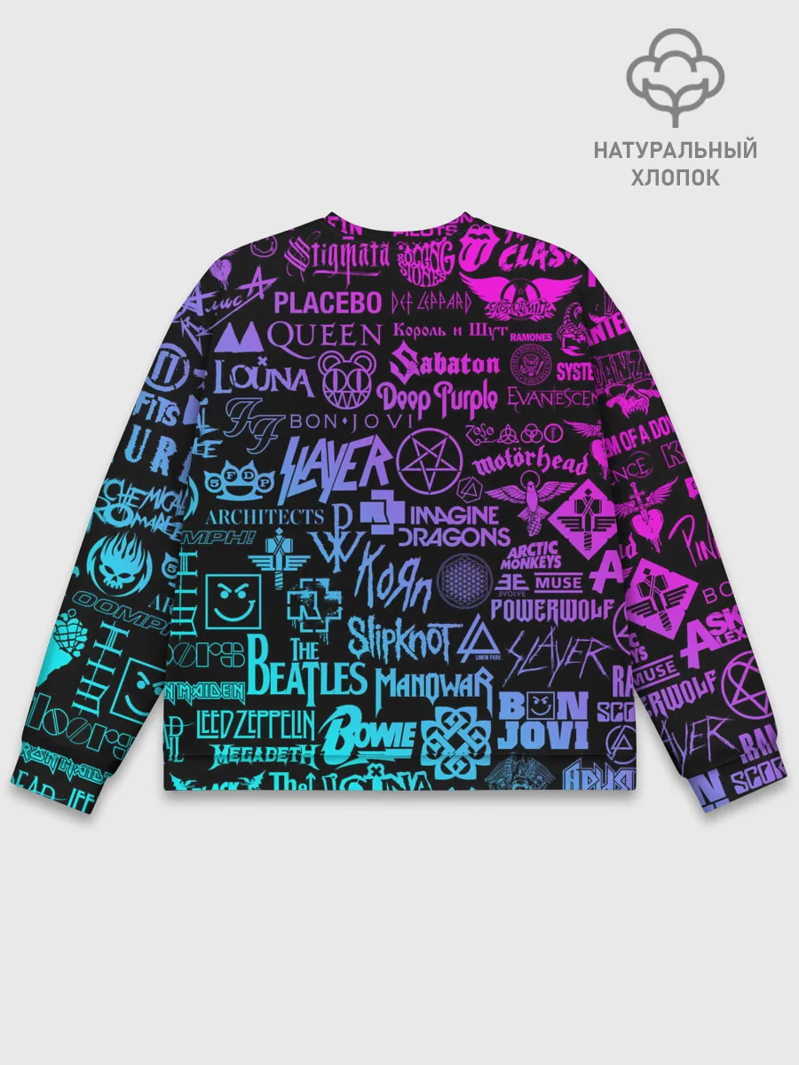 Мужской свитшот базовый / ЛОГОТИПЫ РОК ГРУПП
