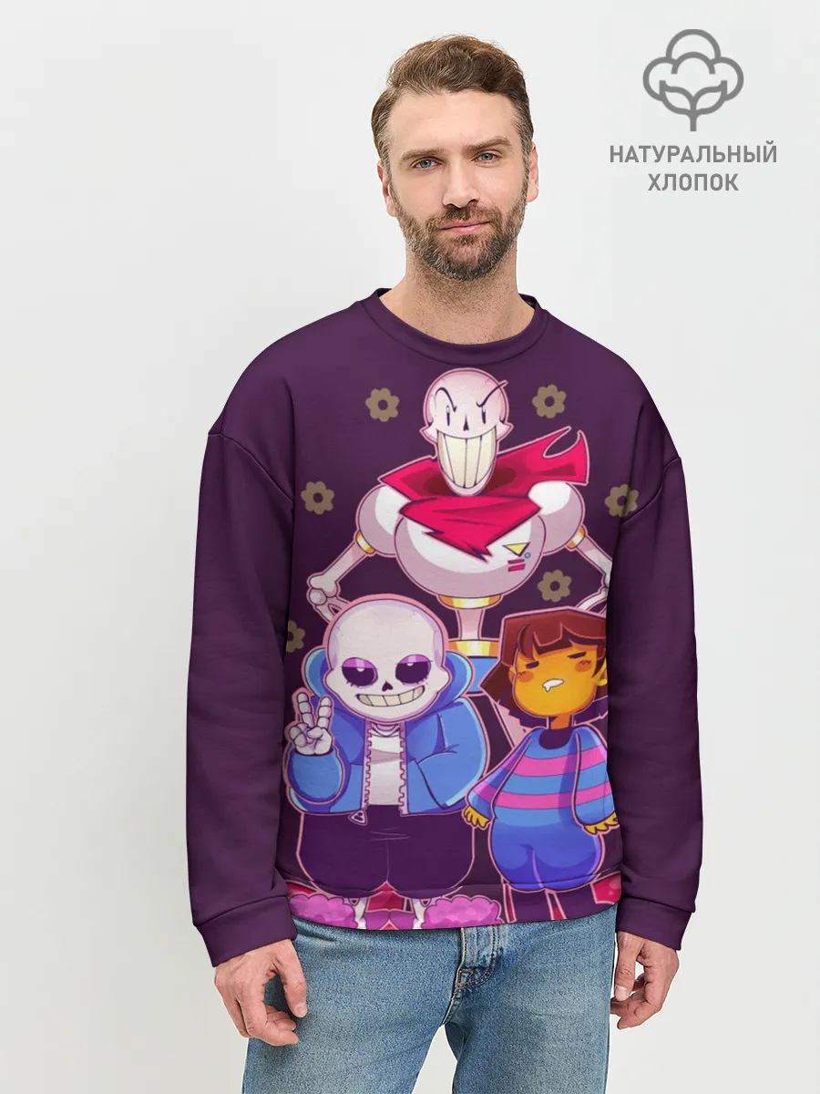 Мужской свитшот базовый / Персонажи Undertale