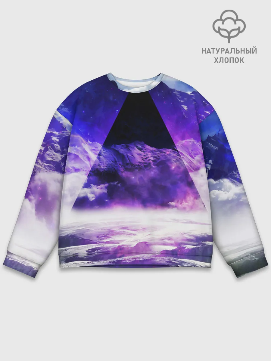 Мужской свитшот базовый / Космический треугольник