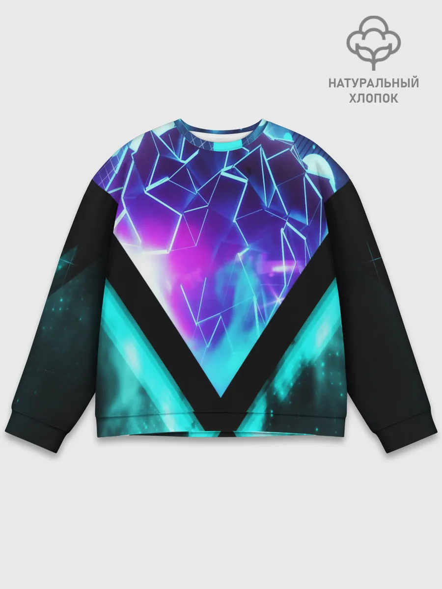Мужской свитшот базовый / NEON GEOMETRY