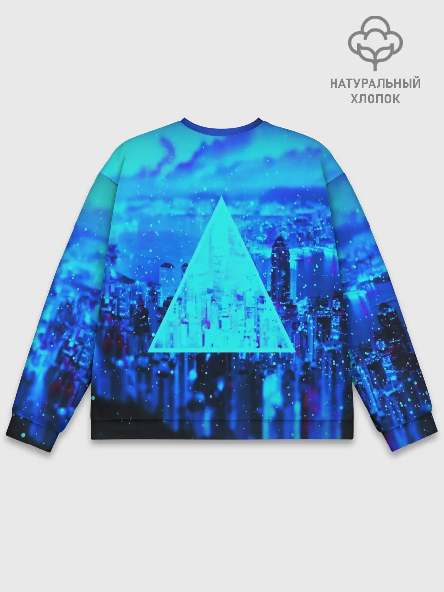 Мужской свитшот базовый / ГОРОД В НЕОНЕ