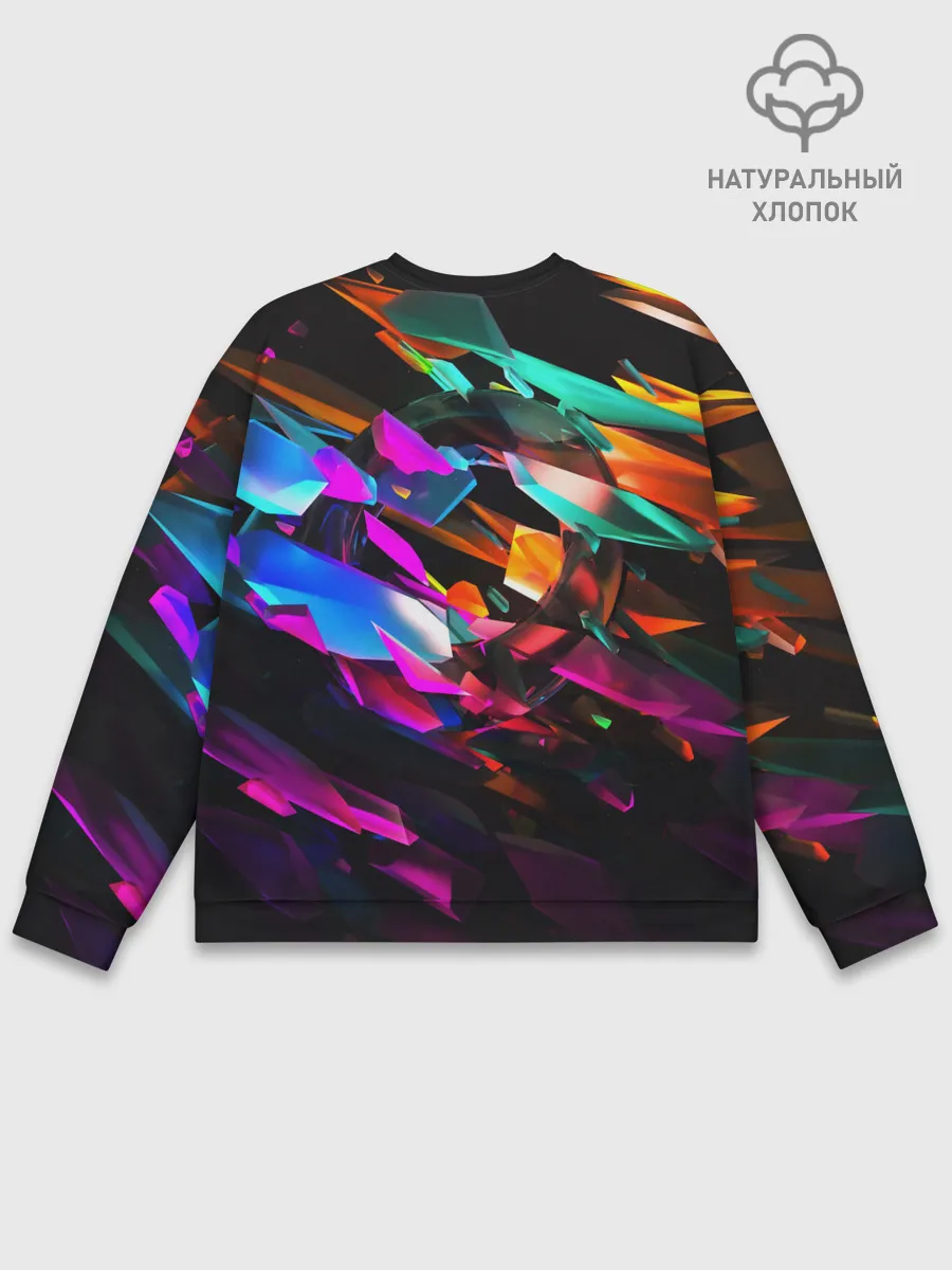 Мужской свитшот базовый / АБСТРАКЦИЯ НЕОНОВАЯ
