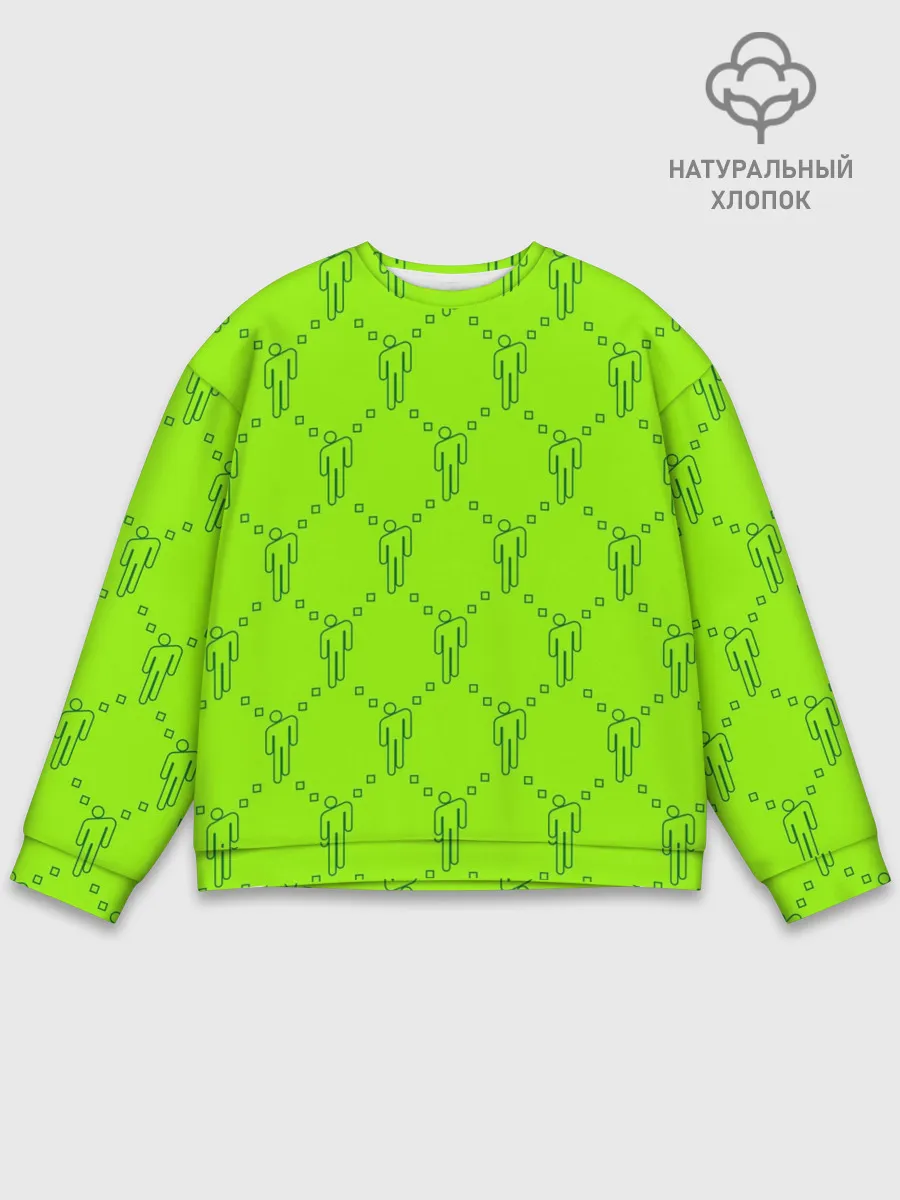 Мужской свитшот базовый / Billie Eilish pattern