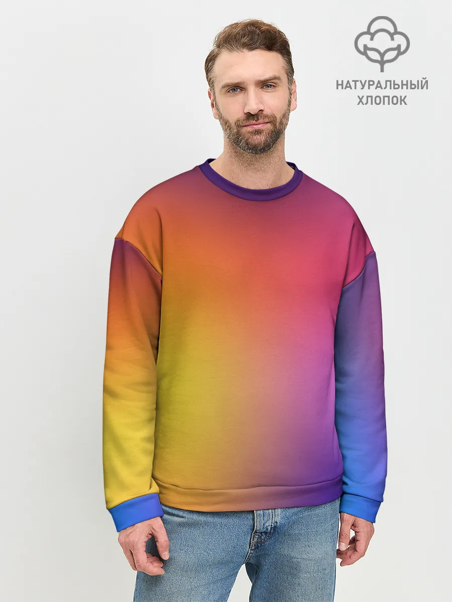 Мужской свитшот базовый / Abstract gradient colors