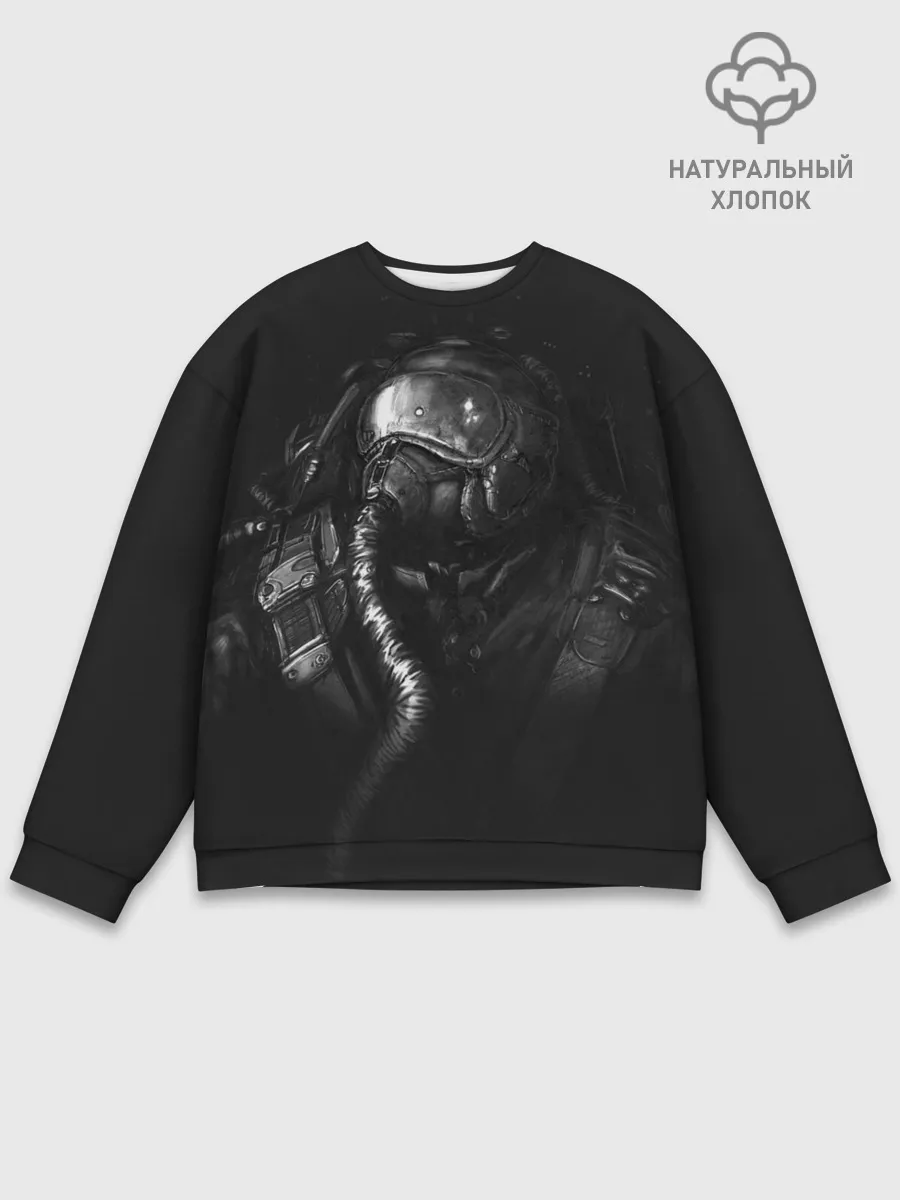 Мужской свитшот базовый / Чернозём - Пилот