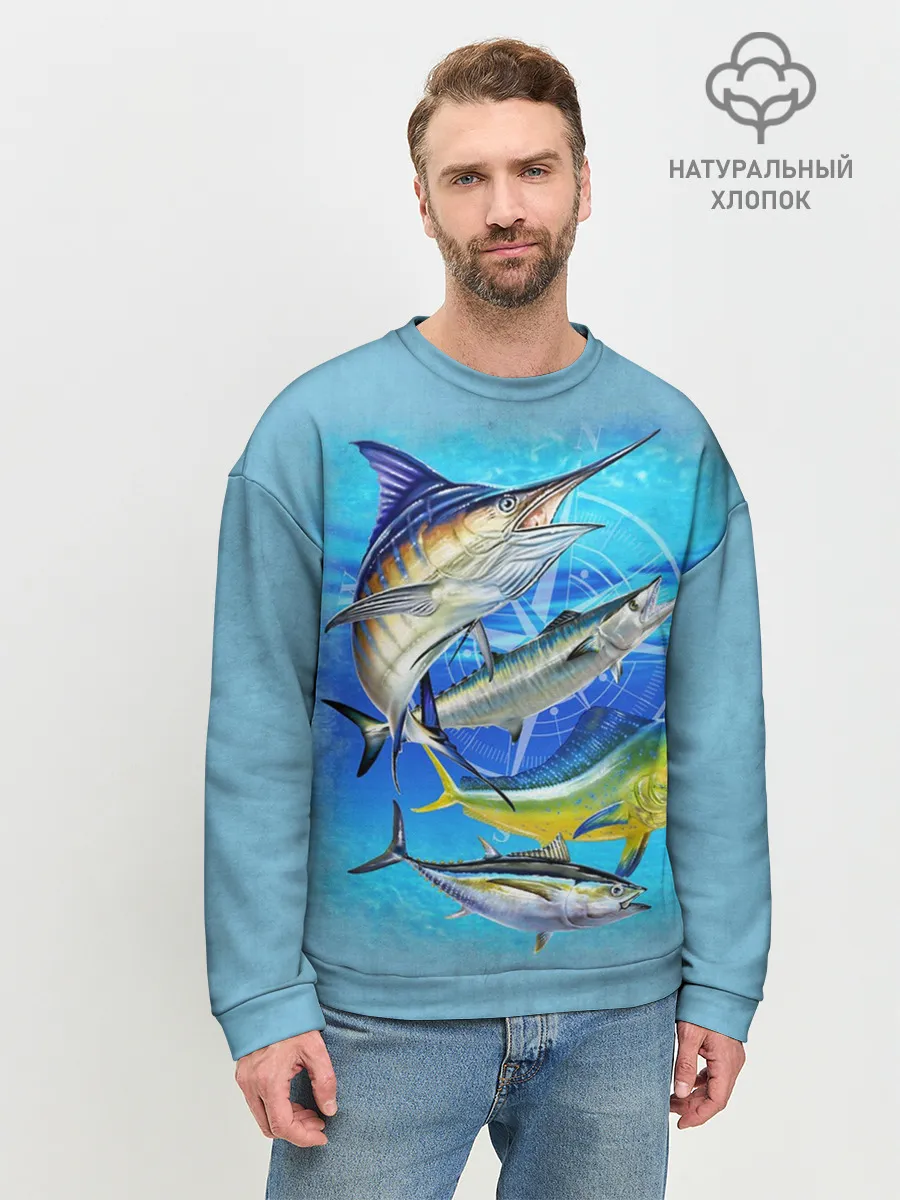 Мужской свитшот базовый / Marlin and other fish