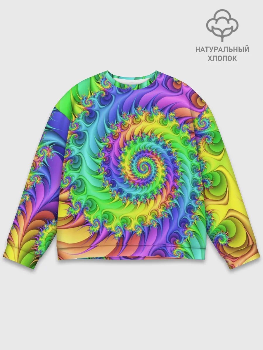 Мужской свитшот базовый / ФРАКТАЛЬНЫЙ АБСТРАКТ