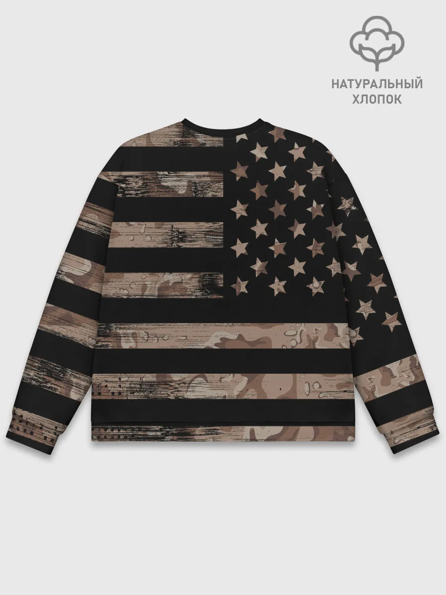 Мужской свитшот базовый / American Flag Camo