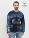 Мужской свитшот базовый / Кот космонавт
