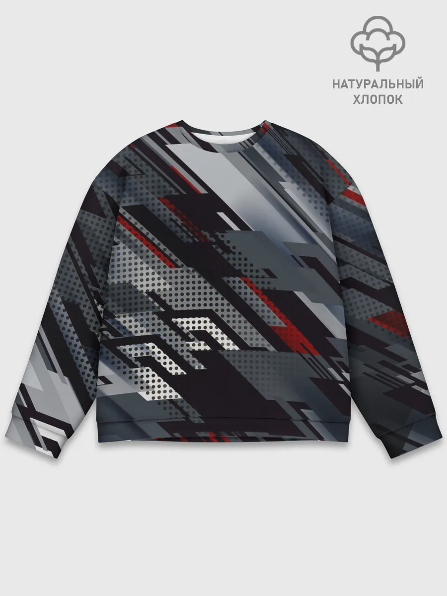 Мужской свитшот базовый / Металлическая текстура