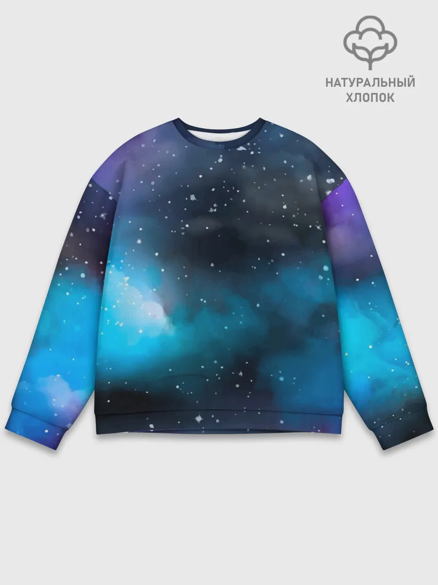 Мужской свитшот базовый / Рисованный Космос