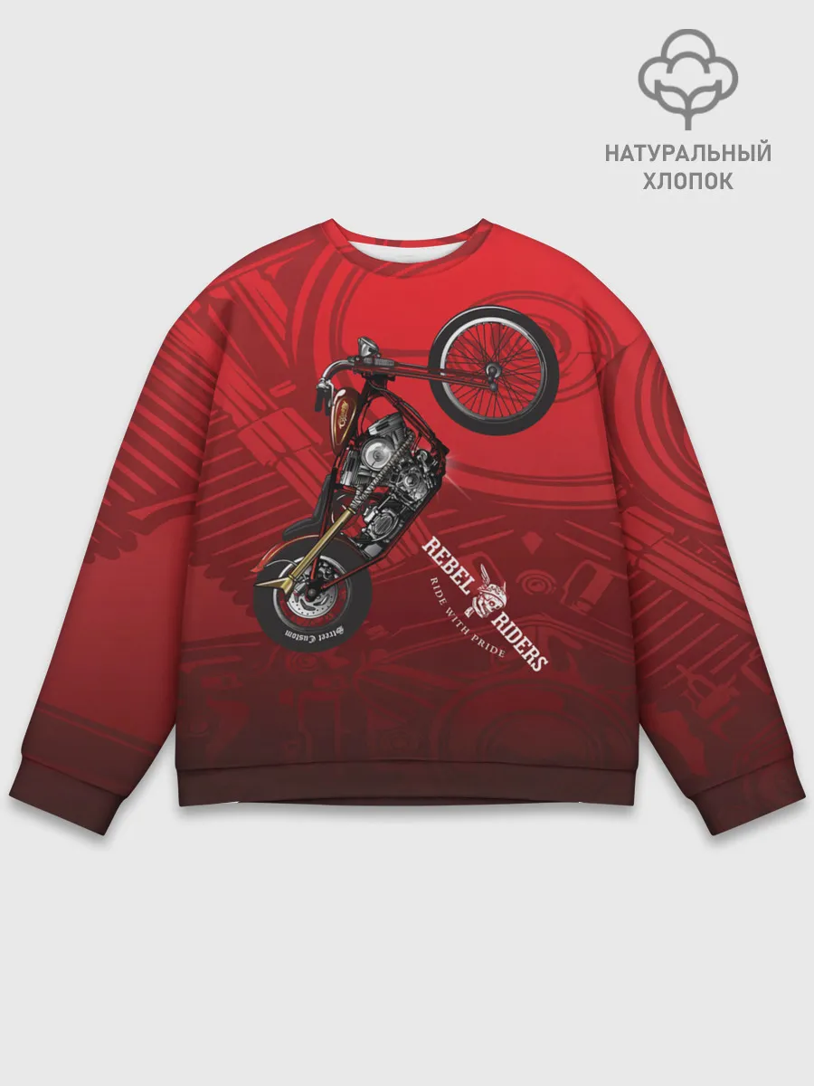 Мужской свитшот базовый / Vintage chopper motorcycle