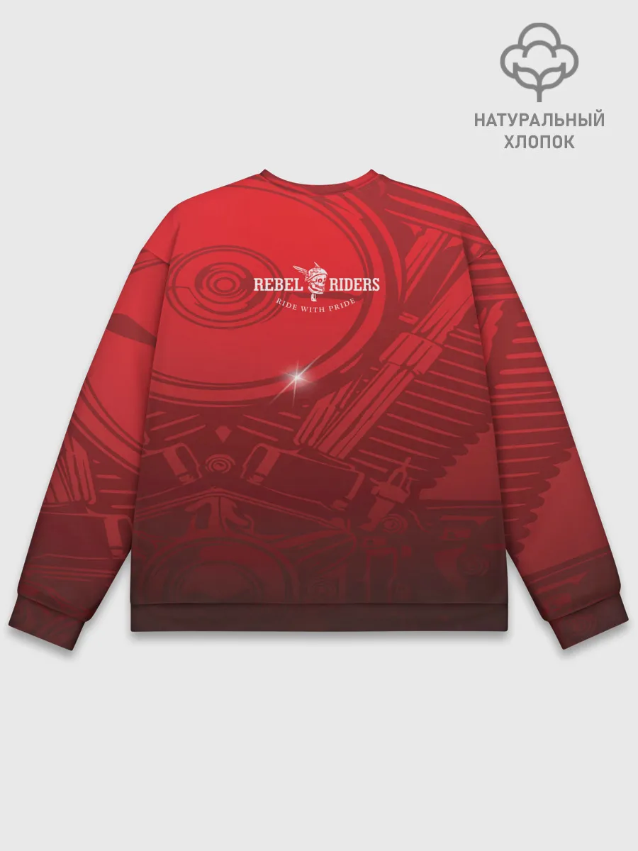 Мужской свитшот базовый / Vintage chopper motorcycle