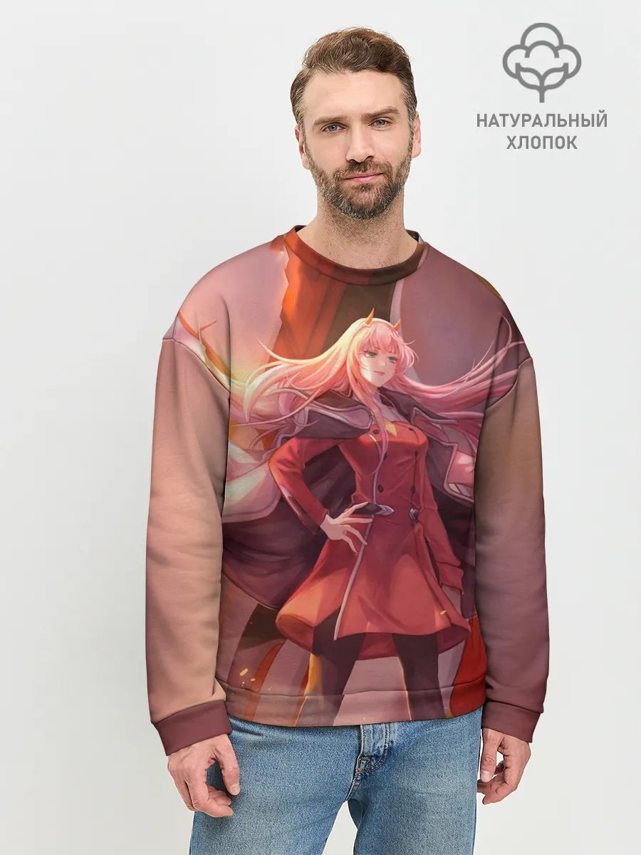 Мужской свитшот базовый / Darling In The Franxx art