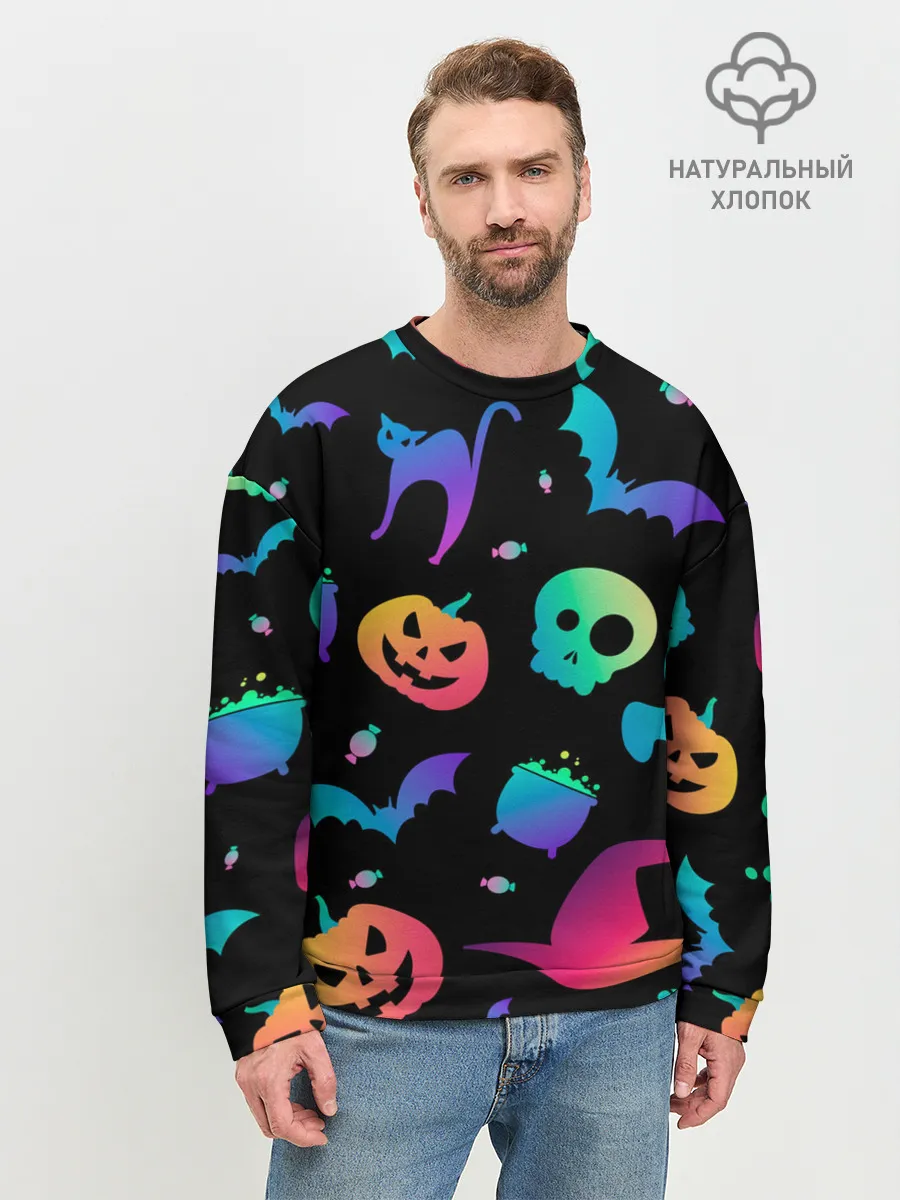 Мужской свитшот базовый / RAINBOW HALLOWEEN | ХЭЛЛУИН