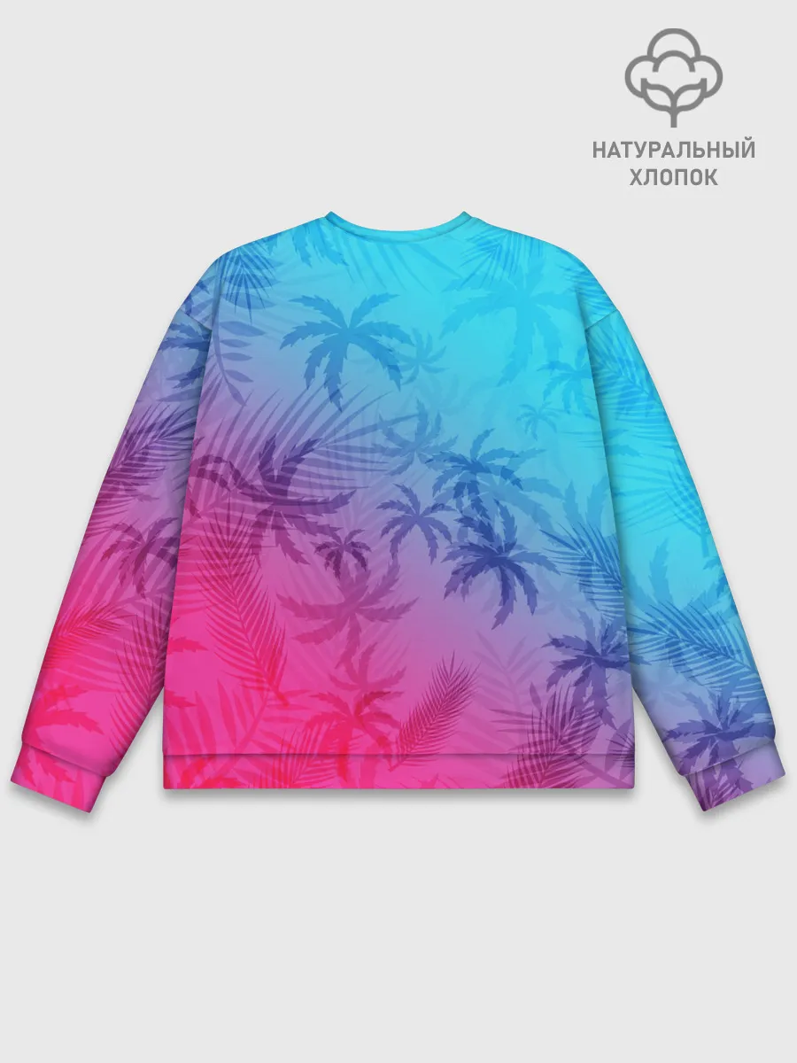 Мужской свитшот базовый / НЕОНОВЫЕ ПАЛЬМЫ / NEON