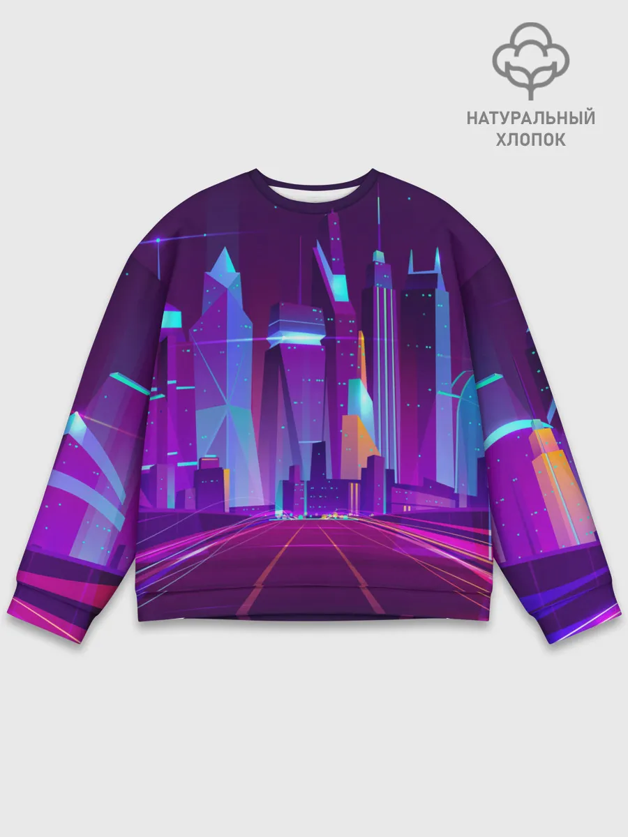 Мужской свитшот базовый / НЕОНОВЫЙ ГОРОД