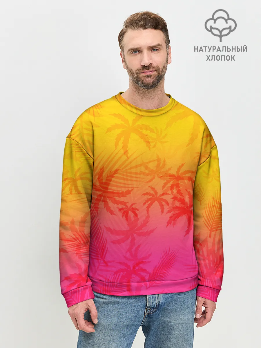 Мужской свитшот базовый / РЕТРО ПАЛЬМЫ