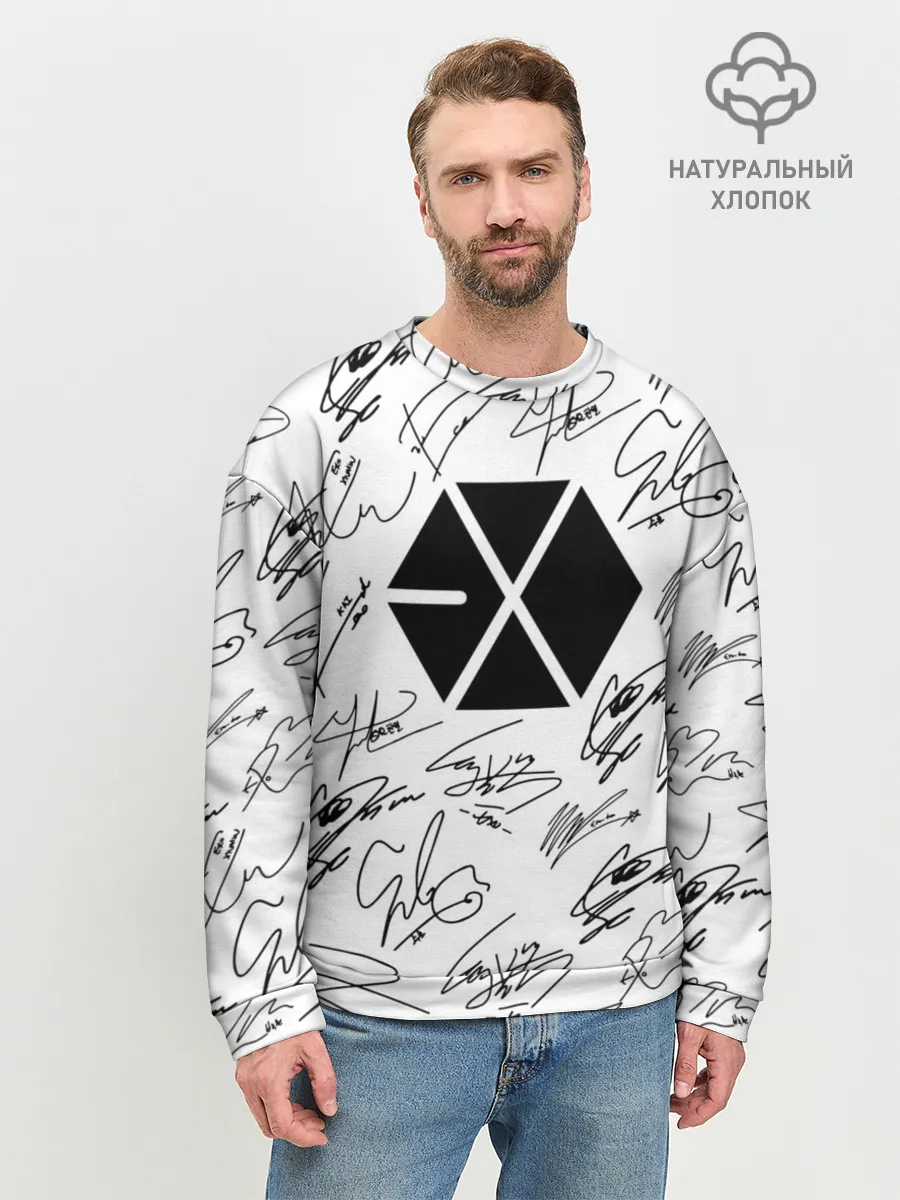 Мужской свитшот базовый / EXO BAND АВТОГРАФЫ