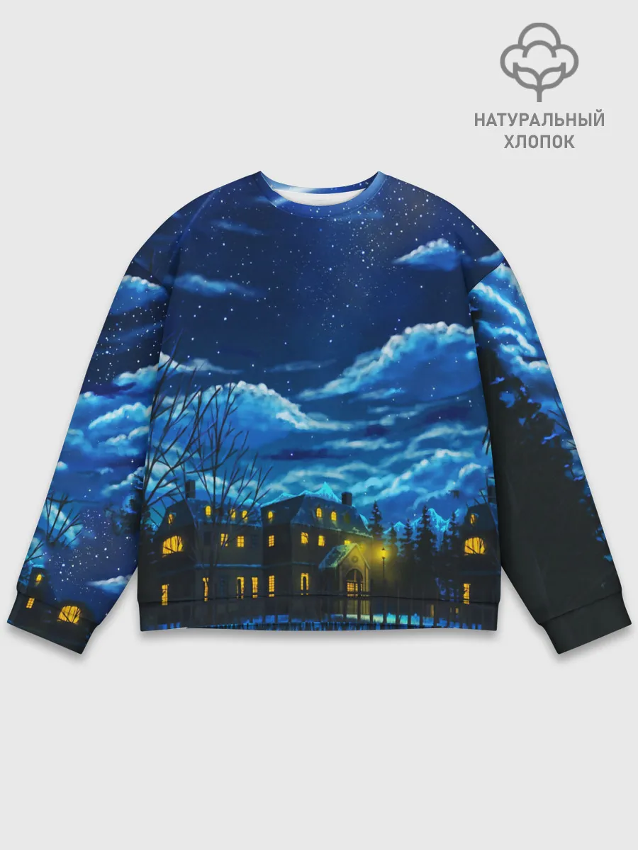 Мужской свитшот базовый / ЗИМНЯЯ НОЧЬ