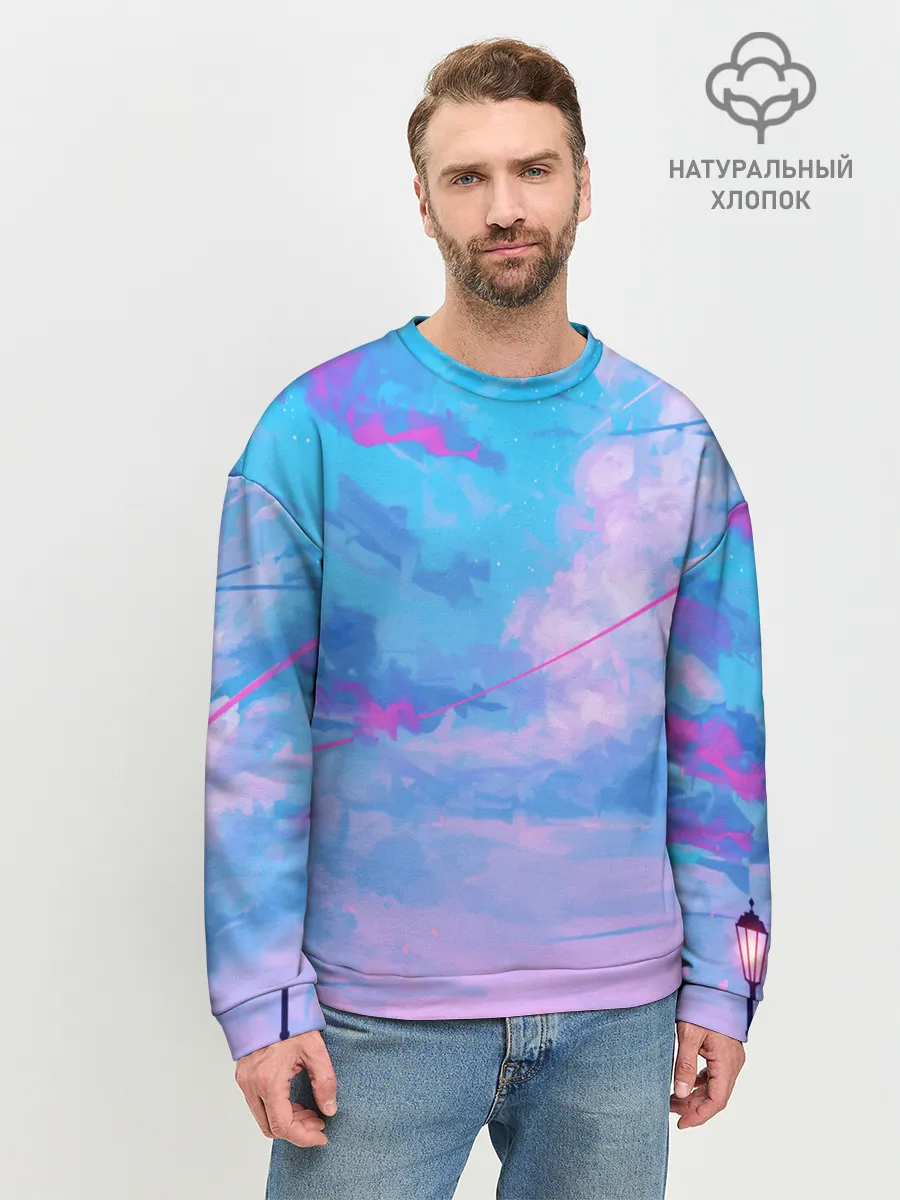 Мужской свитшот базовый / РОЗОВЫЕ ОБЛАКА