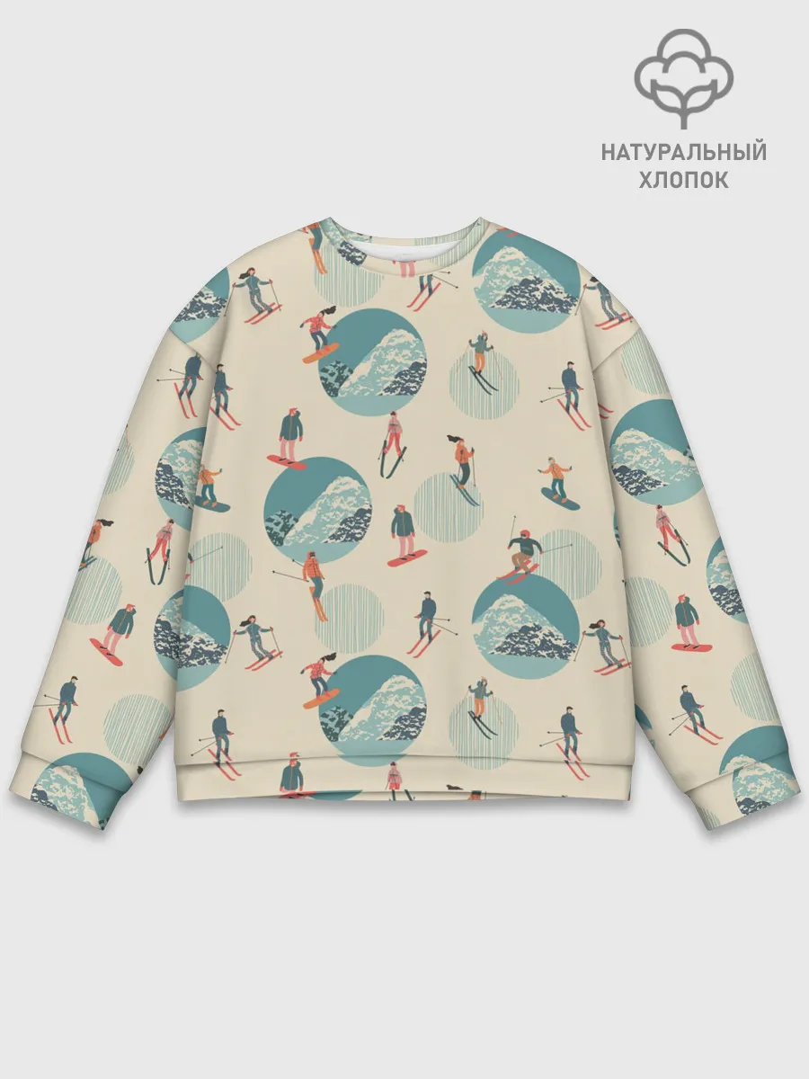 Мужской свитшот базовый / лыжники