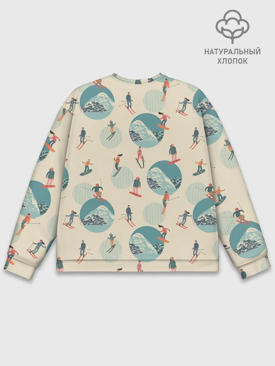 Мужской свитшот базовый / лыжники