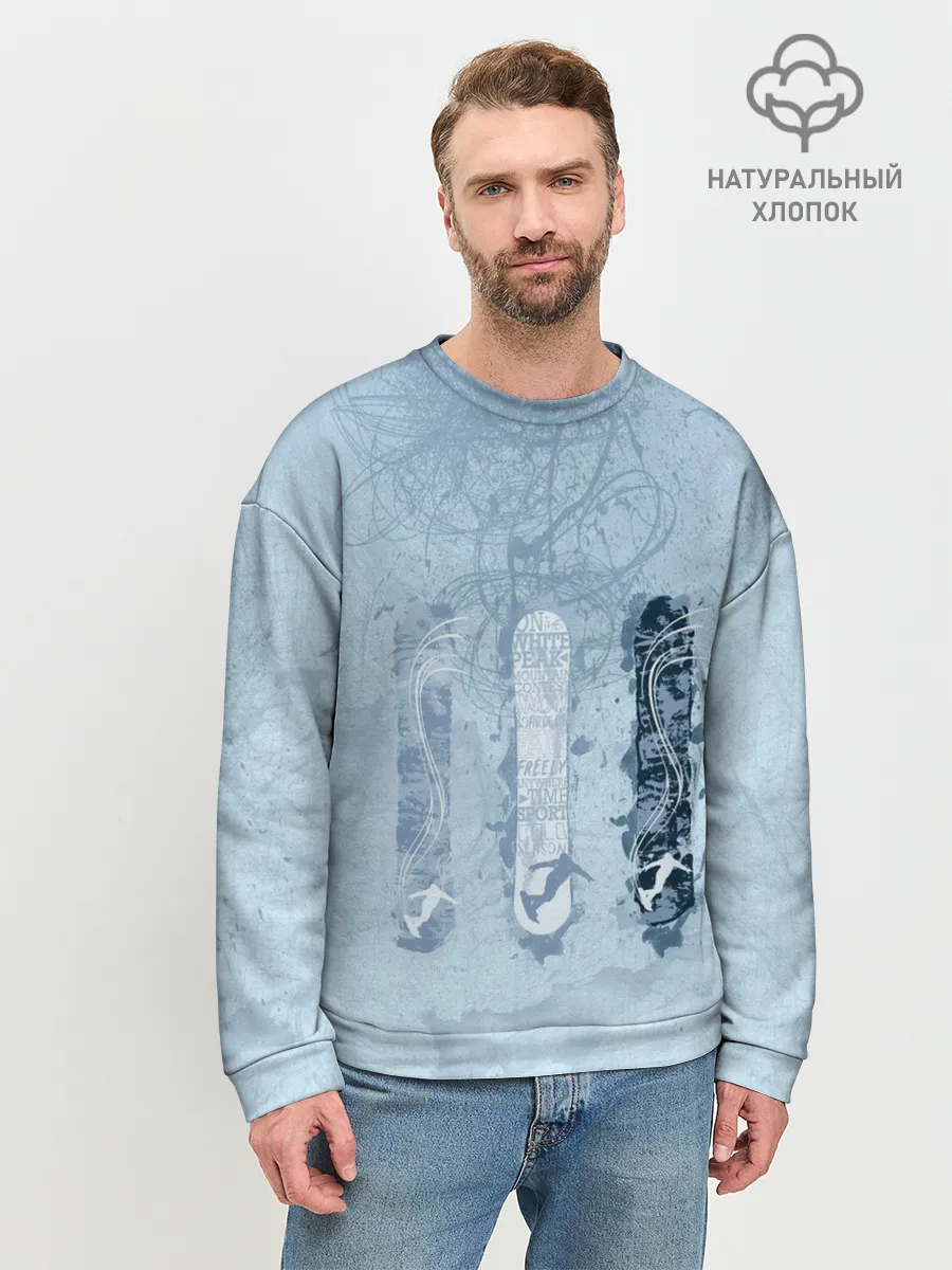 Мужской свитшот базовый / три сноуборда