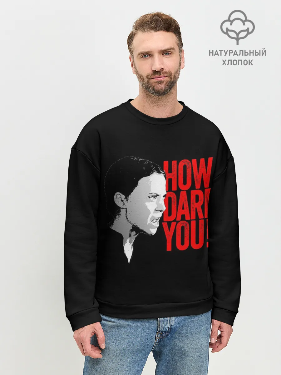 Мужской свитшот базовый / How Dare You!