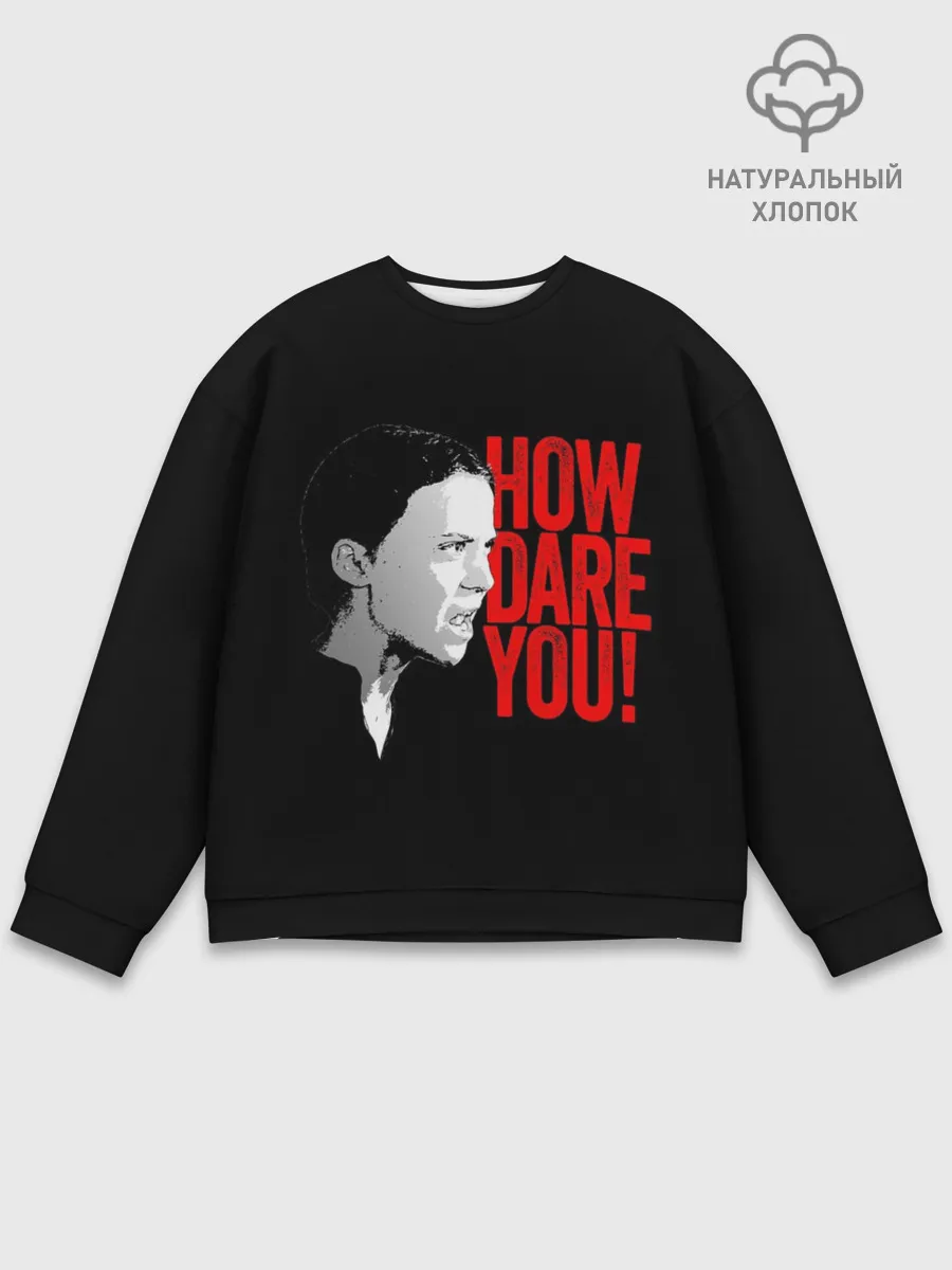 Мужской свитшот базовый / How Dare You!
