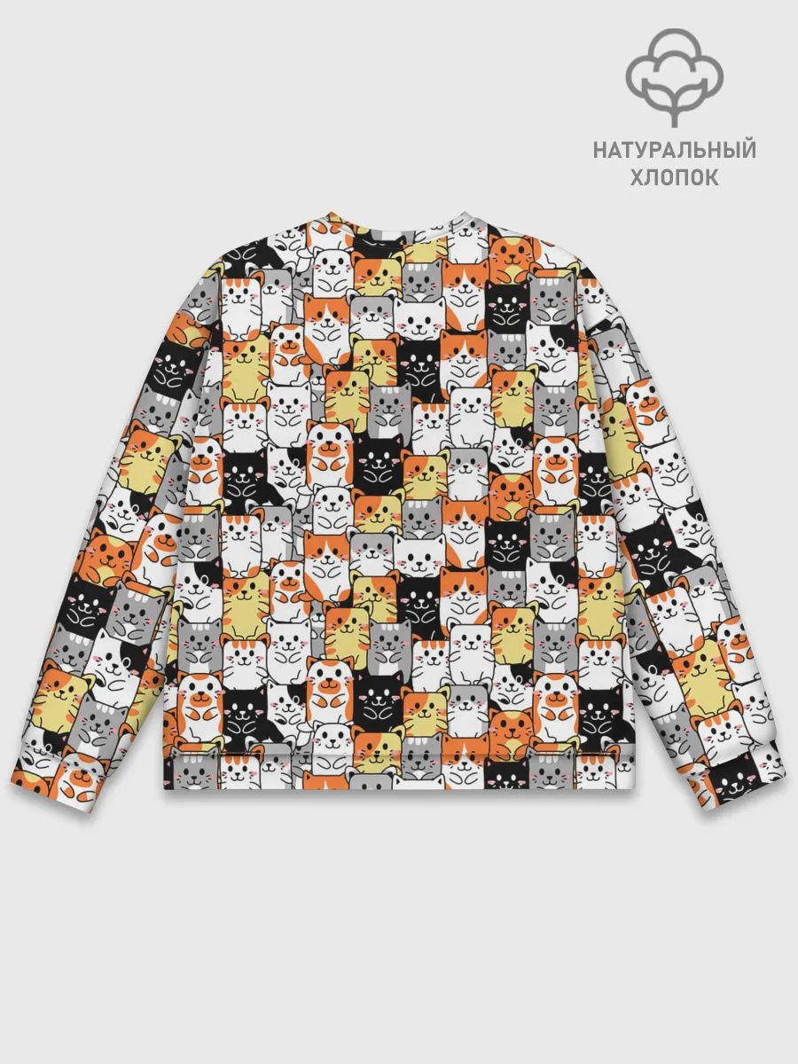 Мужской свитшот базовый / Котики
