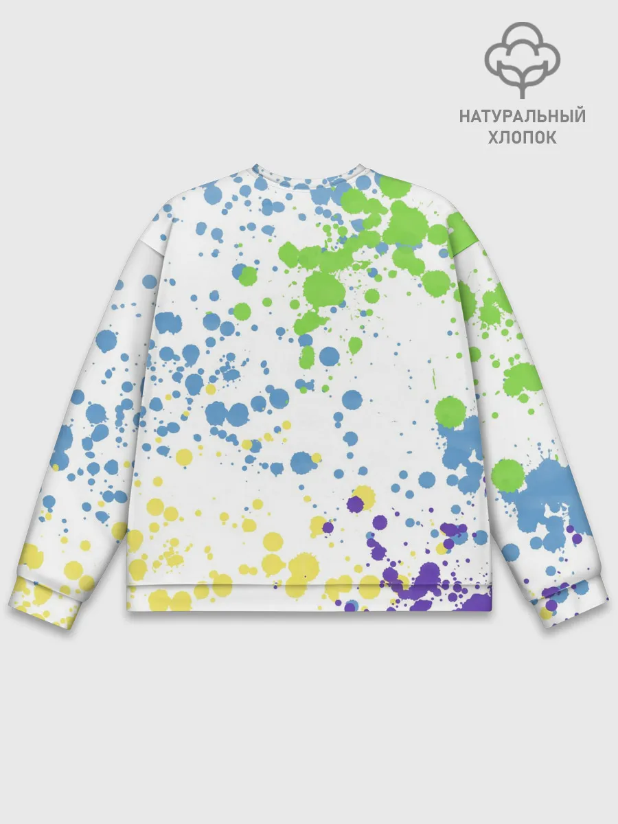 Мужской свитшот базовый / Jojo зеленые пятна