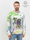 Мужской свитшот базовый / Jojo зеленые пятна