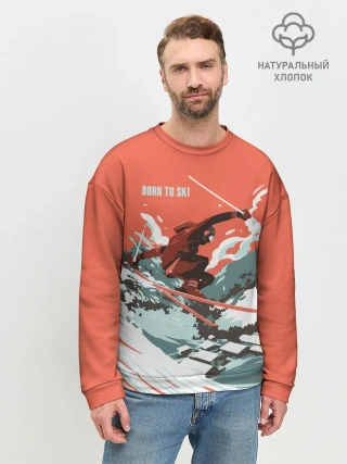 Мужской свитшот базовый / BORN TO SKI