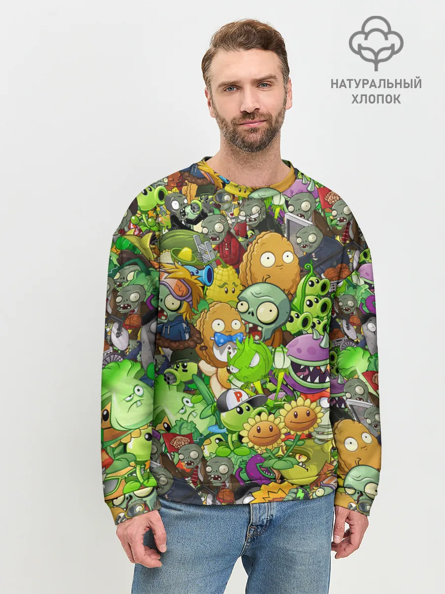 Мужской свитшот базовый / PLANTS VS ZOMBIES