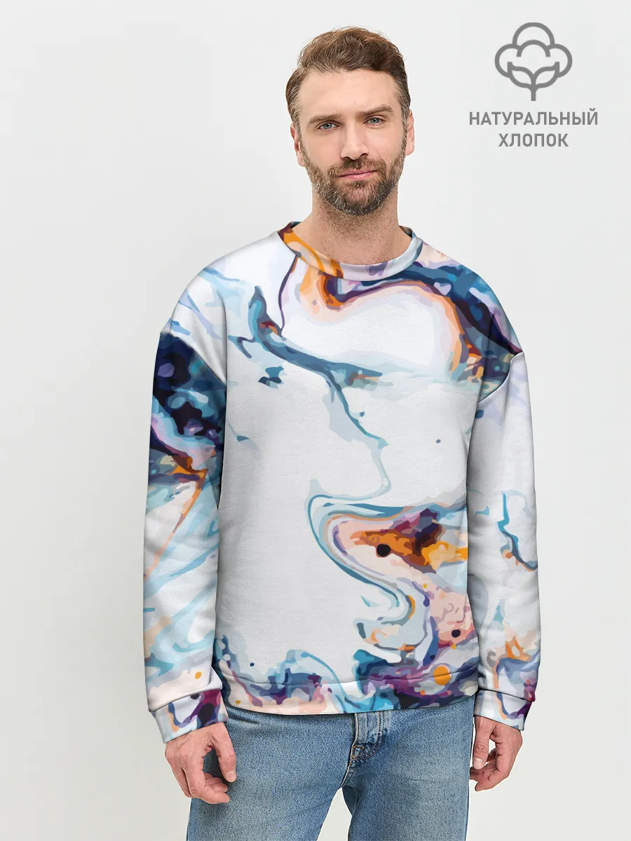 Мужской свитшот базовый / Брызги красок