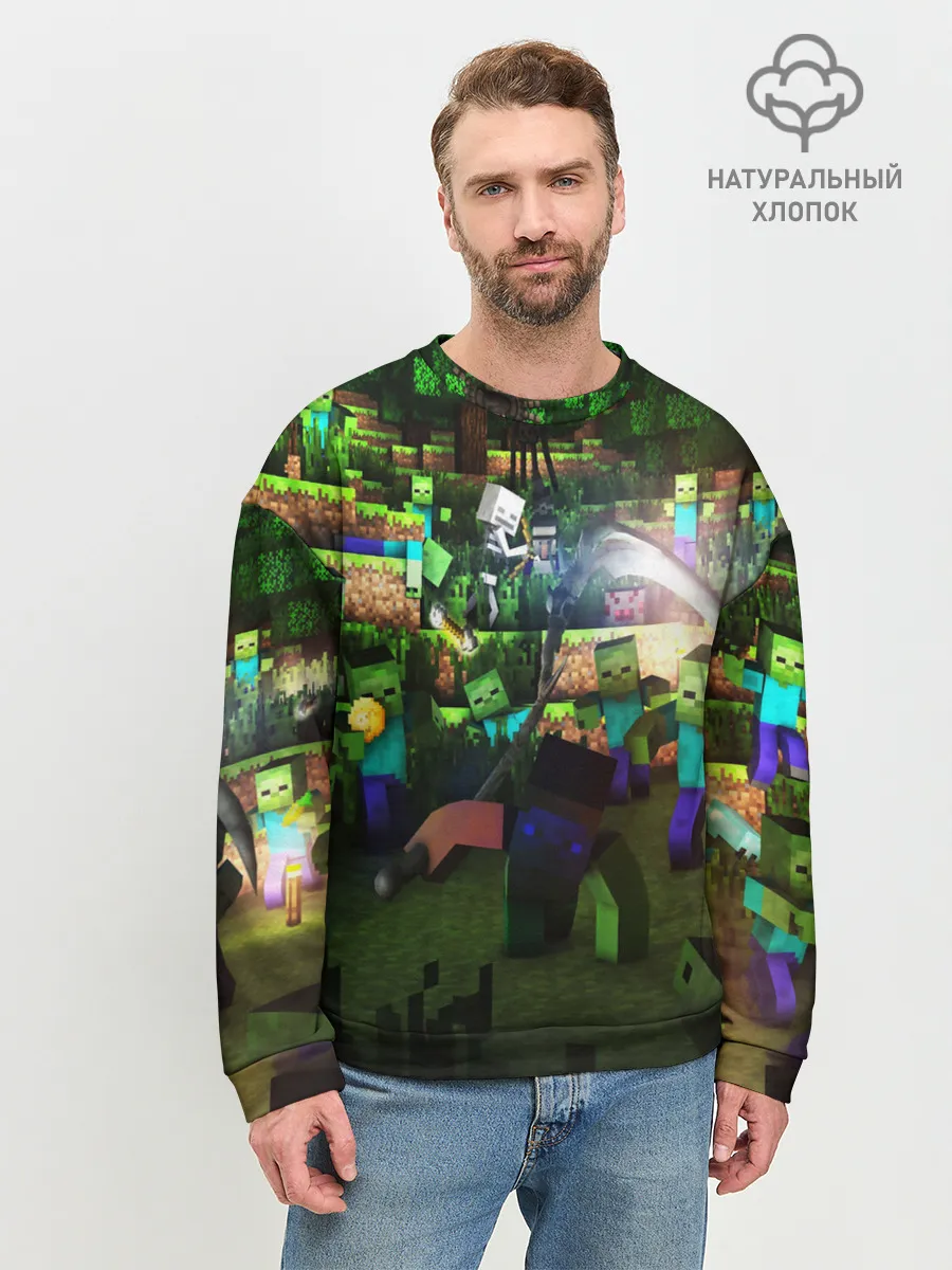 Мужской свитшот базовый / MINECRAFT Creeper