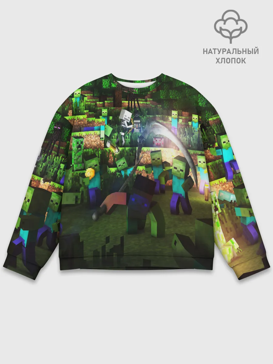 Мужской свитшот базовый / MINECRAFT Creeper