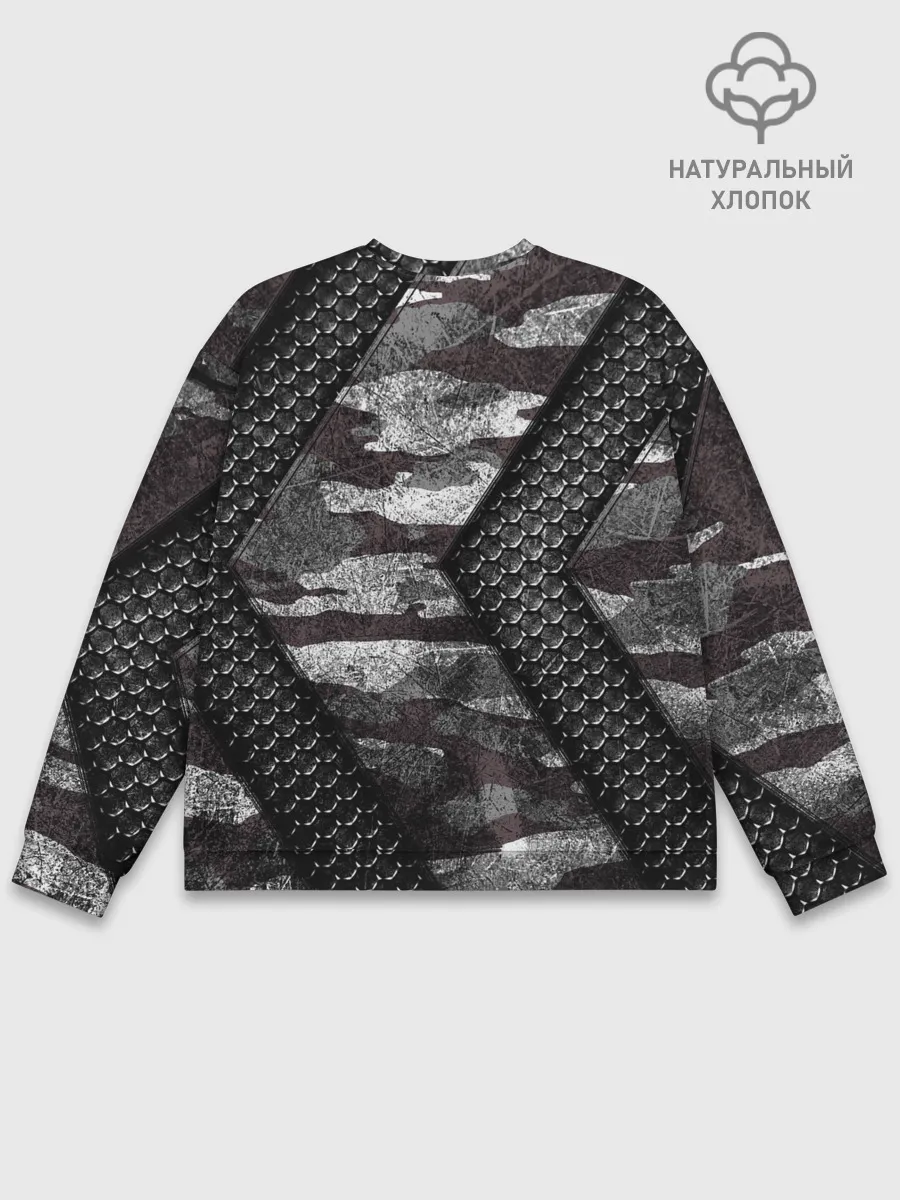 Мужской свитшот базовый / Камуфляжная 3D броня