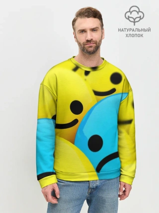 Мужской свитшот базовый / СМАЙЛИКИ