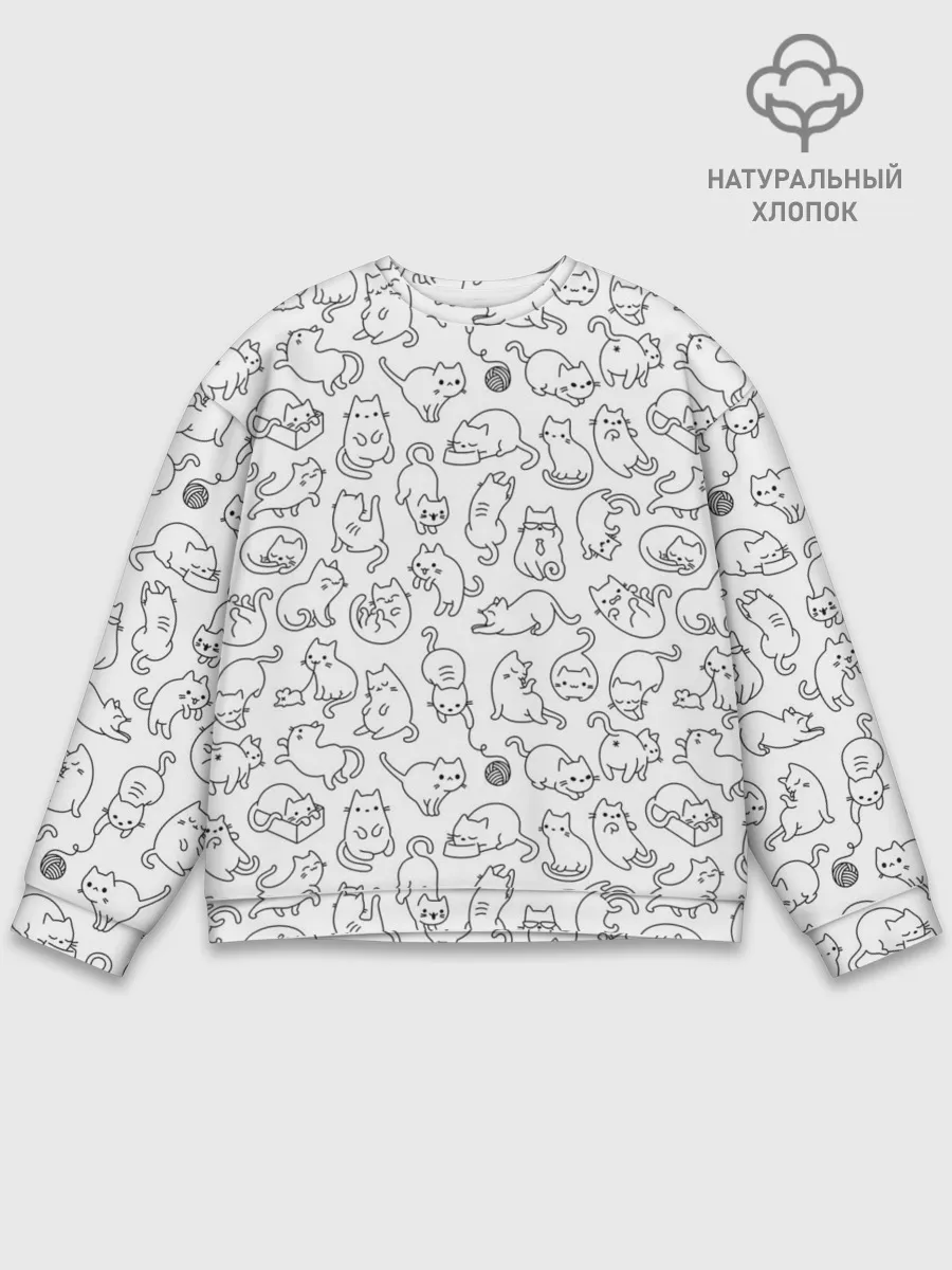 Мужской свитшот базовый / Такие Разные Котейки