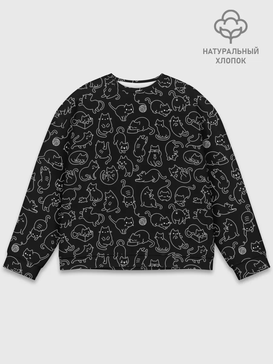 Мужской свитшот базовый / Такие Разные Котейки