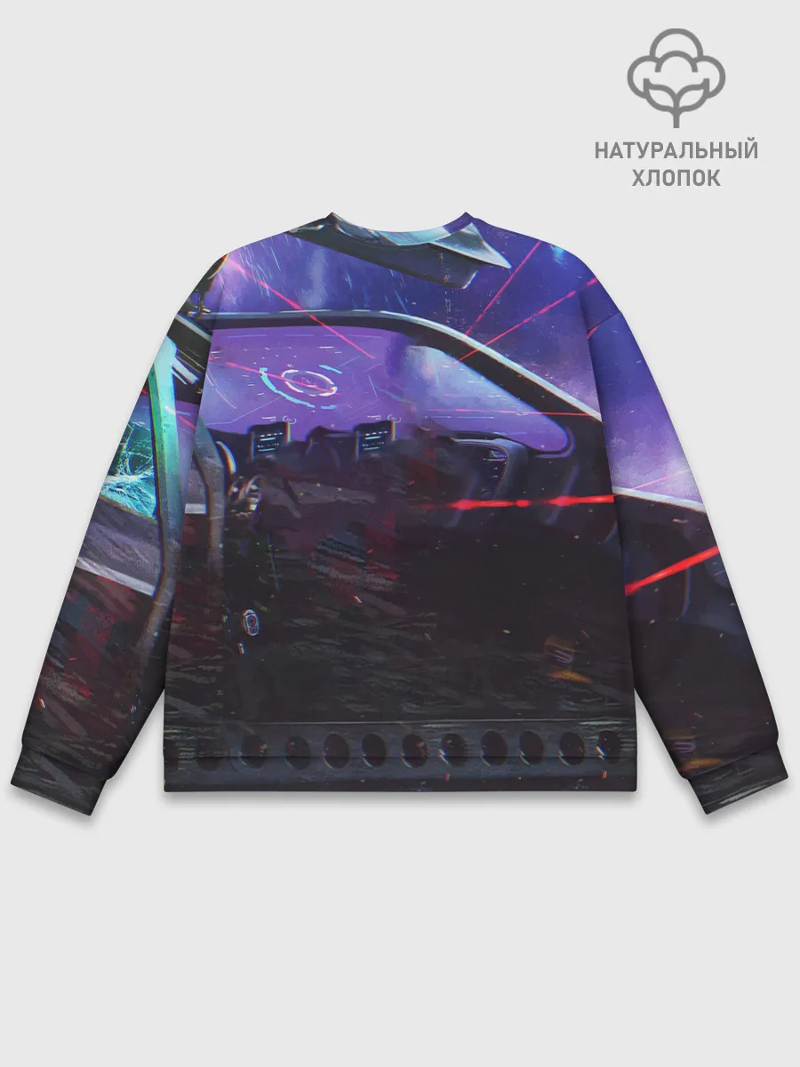 Мужской свитшот базовый / CYBERPUNK 2077 - КИАНУ