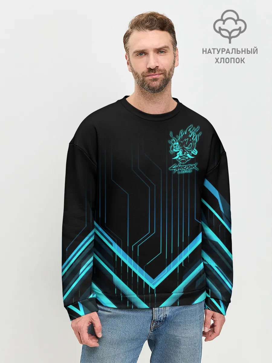 Мужской свитшот базовый / Cyberpunk 2077