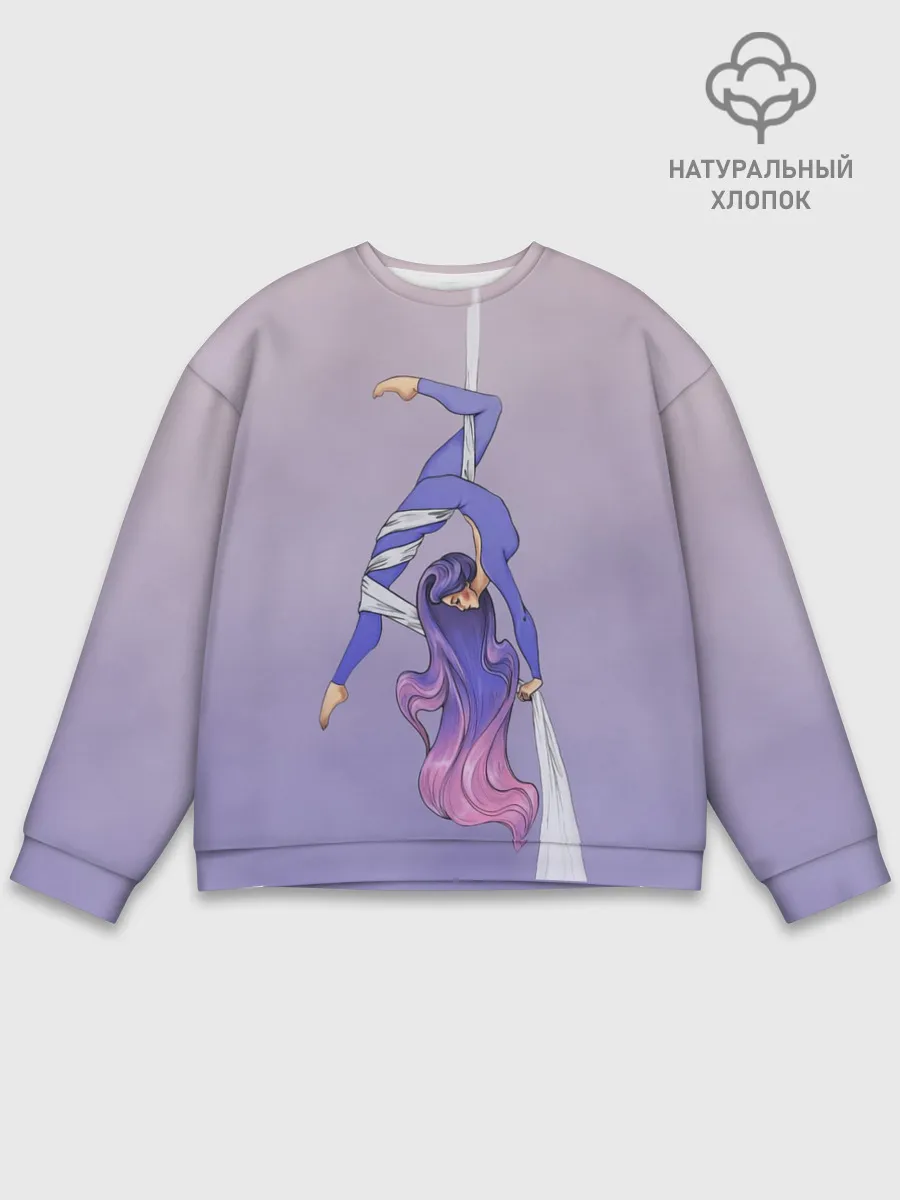 Мужской свитшот базовый / Гимнастка на полотне